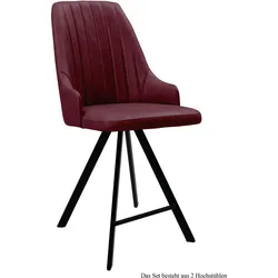 THEKENSTUHL (2er-Set) Demeter 52x108x60 Schwarz/Marsala