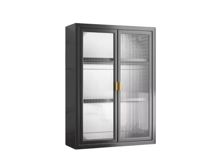 WGBING Wandschrank mit Türen aus Kohlenstoffstahl for Küche, Speisekammer und Badezimmer(A,C)