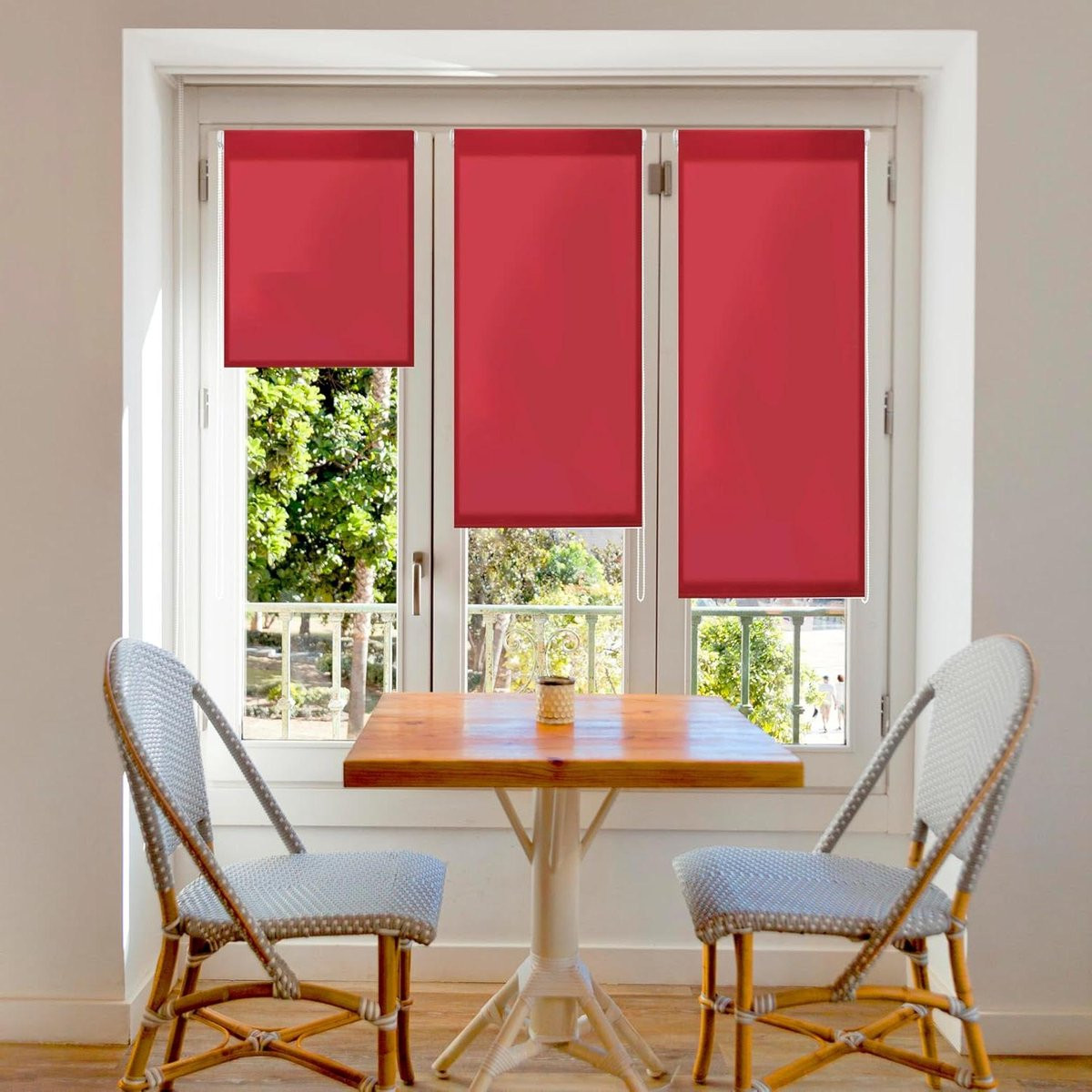 Rolgordijn Translucent Effen Bourgondisch Rood 37 x 180 cm