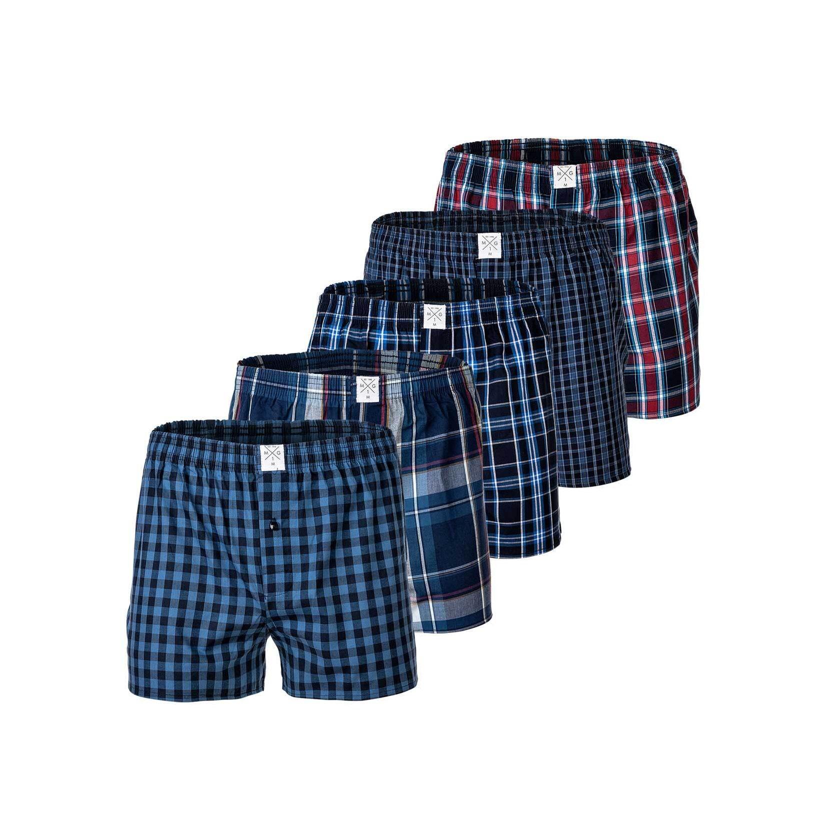Herren Web-Boxershorts Mehrfarbig