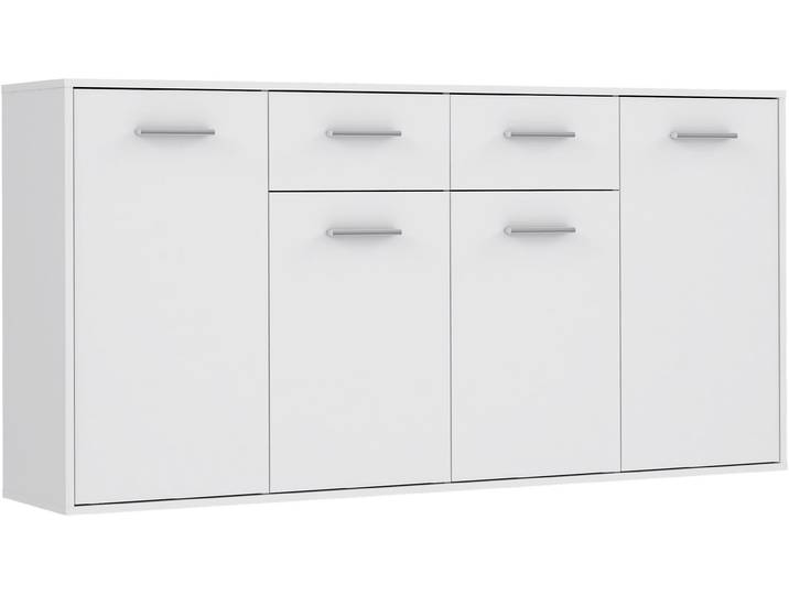 Sideboard FORTE Sideboard, verschiedene Dekore, Schubkästen , weiss (weiß), B:162,3cm H:81,7cm T:34,2cm, Spanplatte, Sideboards, Sideboard