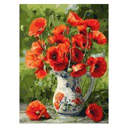 Ideyka Malen nach Zahlen - Mohnblumen aus Porzellan (72631310)