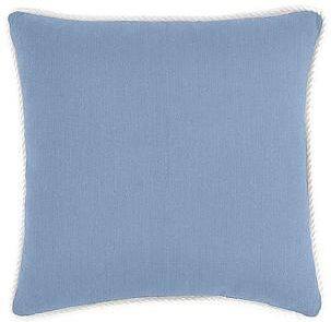 "Canvas Sunbrella Corded Outdoor Pillow - Cornflower, White, 12"" x 20"" - Ballard Designs"