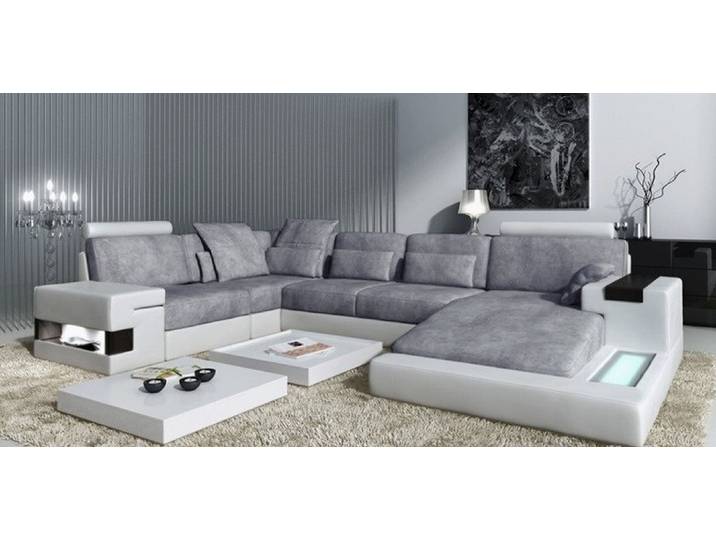 Xlmoebel Wohnlandschaft Elegantes Ledersofa im modernen Design für stilvolles Wohnen, Ecksofa, Hergestellt in Europa