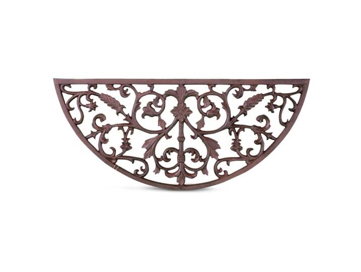 Paillasson demi lune fonte marron