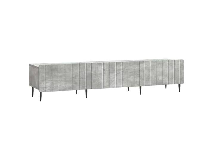 Favemtsl TV-Schrank Betongrau 147x34,5x32 cm Holzwerkstoff 3 Schubladen Kompaktes Lowboard fuer Wohnzimmer und Schlafzimmer, bietet viel Stauraum durch 3 Schubladen und verkraftet bis zu 60 kg.