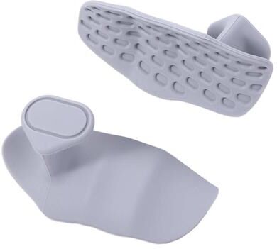 Clever Finds Ergonomic Silicone Weightlifting Grips Anti Slip Palm Protectors grey