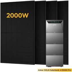 Anker SOLIX Solarbank 4 E5000 Pro, mit 4 x 500 Bifaziale Solarmodule, by Powerness - 20kWh / ohne Zubehör / Selbstabholung