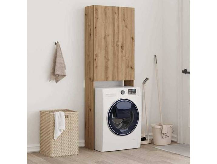 Stable&Durable - chêne artisanal - Meuble pour machine à laver - Chêne artisanal - 64x25 5x190 cm - Accesoire lave-linge&sèche-linge