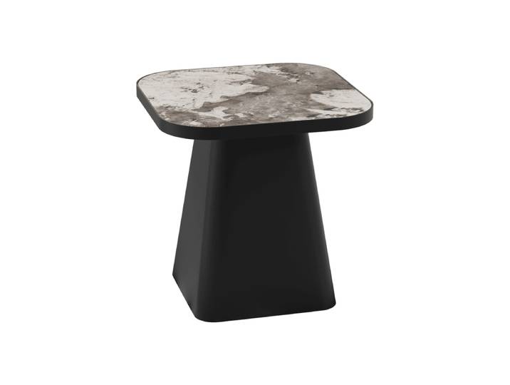 Design Beistelltisch „Petra“ 50 x 50 cm Keramik Marmoroptik Calcatta glänzend Akante Design