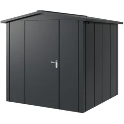 Hörmann Metall-Gerätehaus "Juno" mit Satteldach, JSD5 - Design, 214 x 214 cm (B x T),anthrazit,