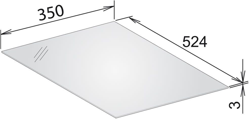 Keuco EDITION 11 Abdeckplatte 36,1 cm für Glasfronten