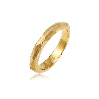 Partnerring ELLI PREMIUM "Ring Freundschaftsring Trauring Organic matt 925 Silber" Gr. 52, gold, Fingerringe, Damen, 52, Silber 925 (Sterlingsilber)