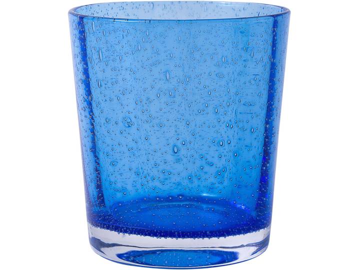 Trinkglas Bubble blau Glas H 8.3 cm 0.3 l - Trinkglas
