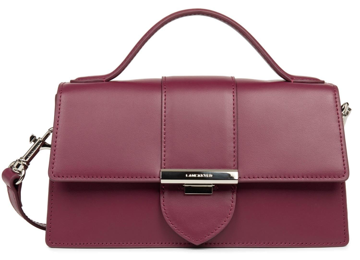 Lange Tasche aus Leder in Bordeaux