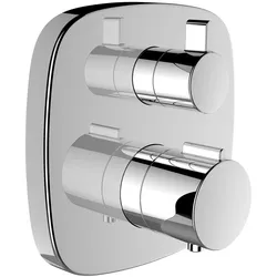 LAUFEN Citytherm Fertigmontageset, Unterputz, 2-Griff-Wannenthermostat, HF905375100000