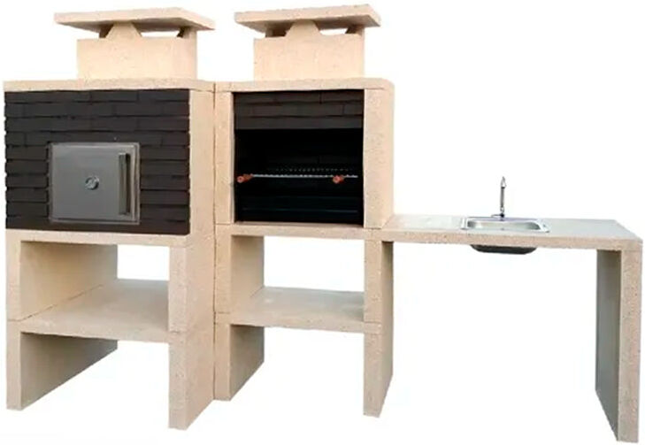 My-Barbecue Suplementar Barbecue - Faixa em Inox e Mesa em Inox - (+60 €)