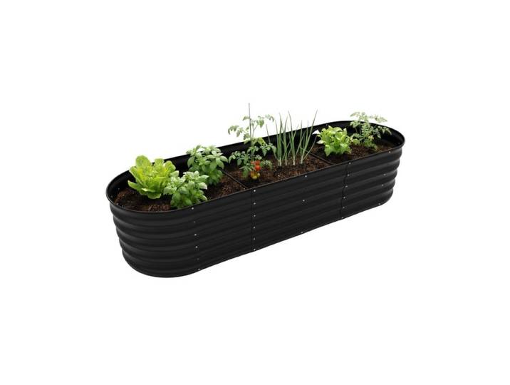 Relaxdays Hochbeet Metall halbrund