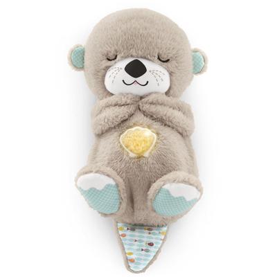 Plüschfigur FISHER-PRICE "Schlummer-Otter", grau, Plüschfiguren, KinderB:15cm H:33,5cm T:15cm, Flausch, Einschlafhilfe, mit sanftem Licht, B:15cm H:33,5cm T:15cm