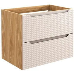 WASCHTISCHUNTERSCHRANK 70cm Mallory Beige und Holz
