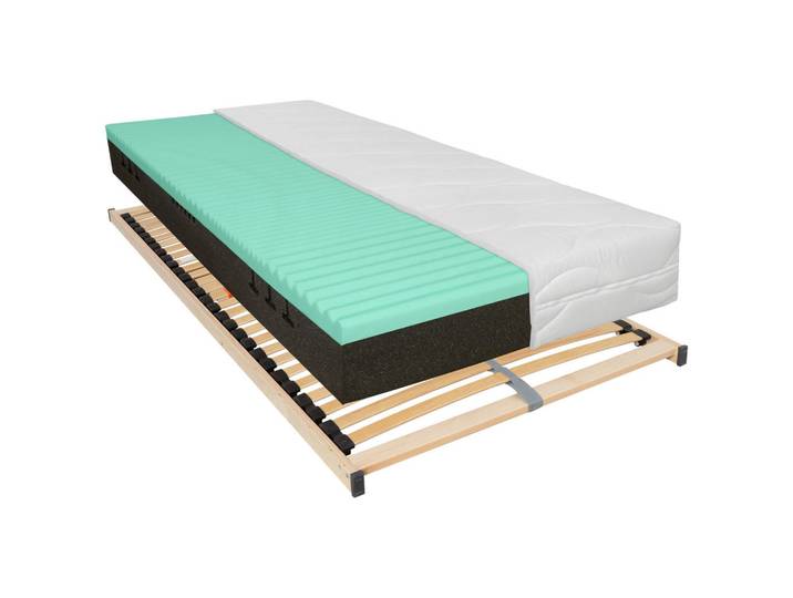 Boxxx Matratzenset, Holz, 2-teilig, Birke, Schichtholz, H2 + H3, Höhe ca. 16 cm, 120x200 cm, LGAes Vertrauen - Oeko-Tex®, Hohenstein, Made in Germany, Härtegradauswahl, Bezug abnehmbar/waschbar, Ober- und Unterseite versteppt, wendbar, optimale Belüftung, für verstellbare Lattenroste geeignet, mit Aloe Vera, Tragegriffe, atmungsaktiv, schadstoffgeprüft, bessere Druckentlastung durch Noppenstruktur,Federholzleisten verleimt, bewegliche Leistenlagerung, Federleisten Duokappen, Mittelgurt, individuelle Liegehärteeinstellung, nicht verstellbar, Schlafzimmer, Matratzen Shop, Matratzensets