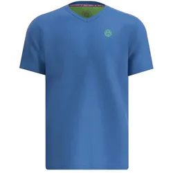 BIDI BADU Crew Inside Out V-Neck Tennisshirt Jungen BLNGN - blue, neon green 140