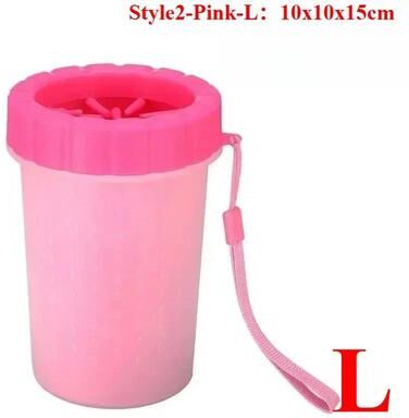 Uplift Picks Soft Silicone Dog Paw Washer Cup Paw Cleaning Brush For Dogs And Cats pink L