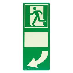 Fluchtwegschild Aluminium Hinterlegung Türgriff für Türklinke nach links Aluminium SafetyMarking 15.7535 (B x H) 100 mm x 255 mm 1 St.