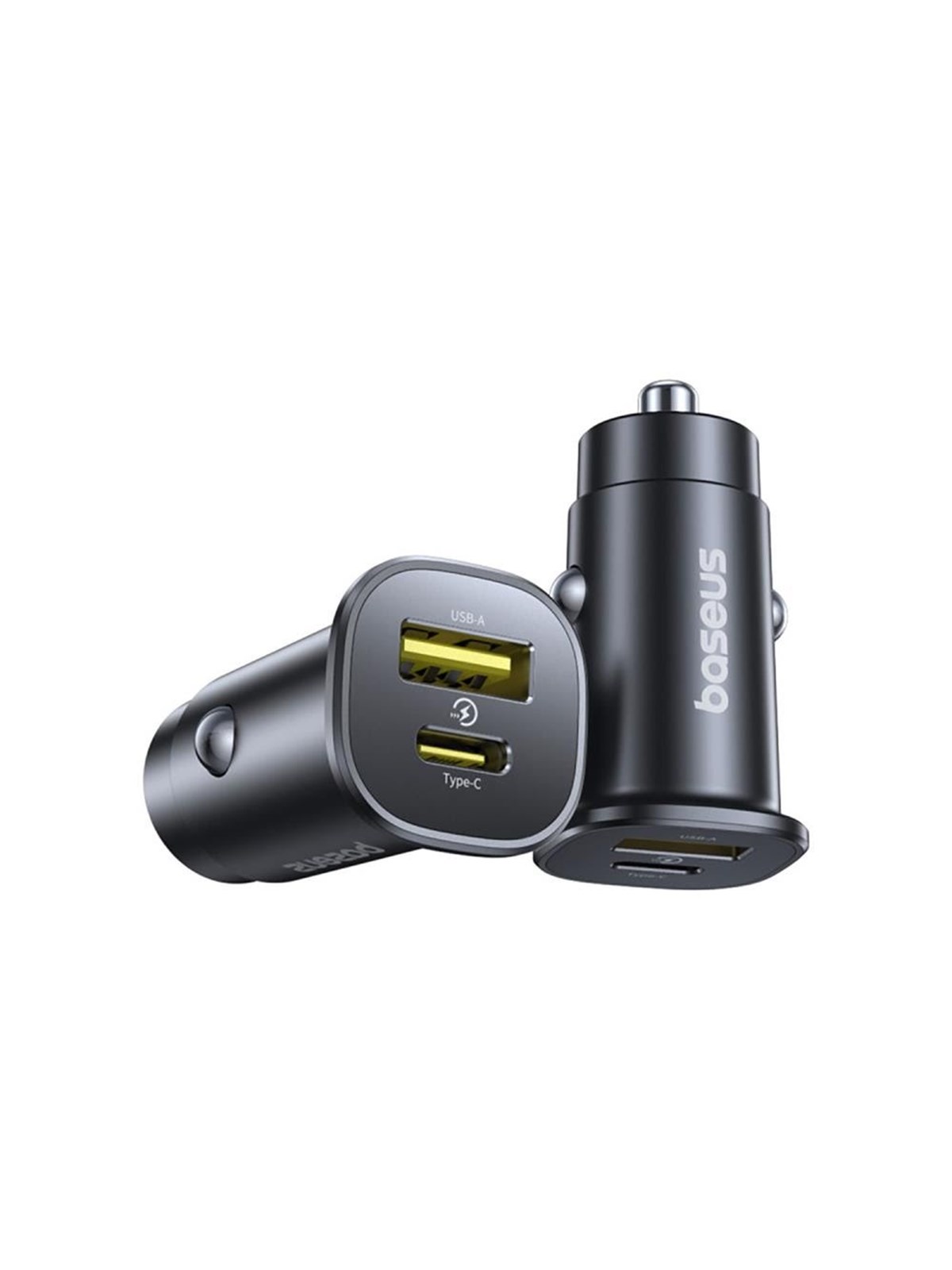 Baseus GoTrip USB-C / USB-A 30W Car Charger - Black