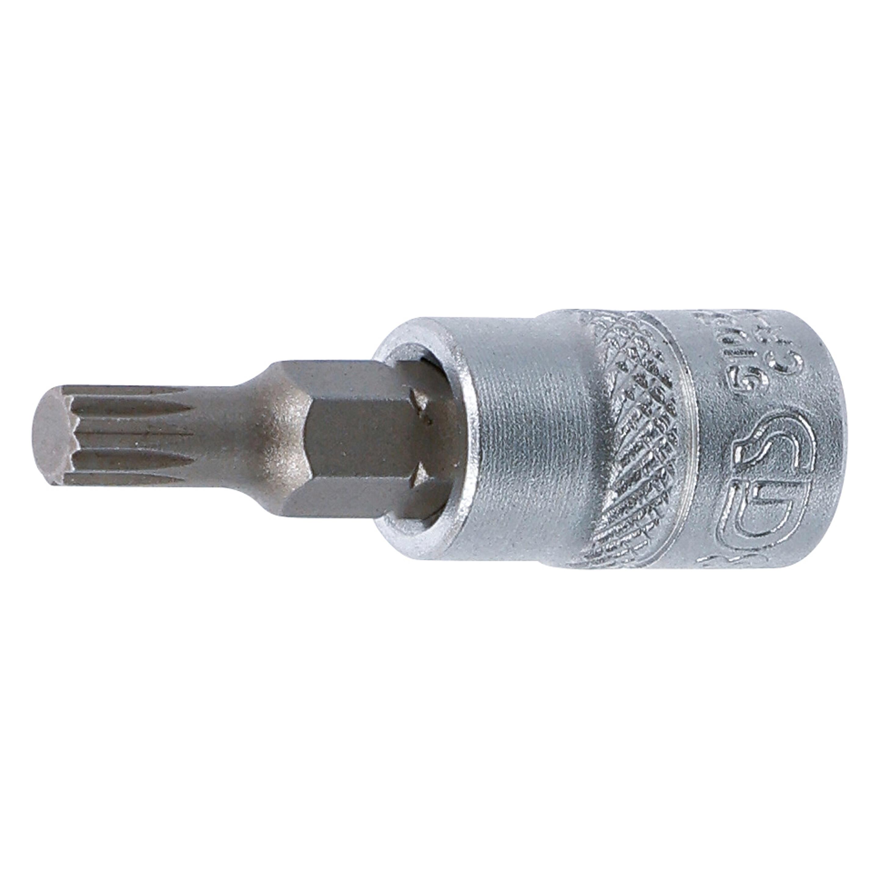 BGS Bit-Einsatz Antrieb Innenvierkant 6,3 mm (1/4") Innenvielzahn (für XZN) M5 (Innenvierkant) (5105-M5)
