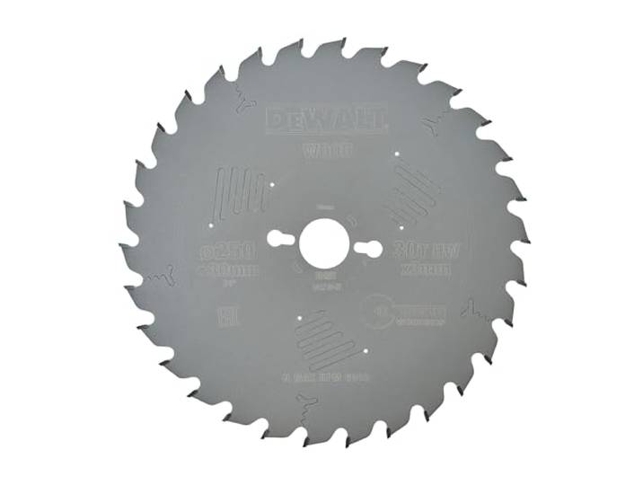DeWalt Stationair cirkelzaagblad/cirkelzaagblad Extreme (250/30mm 30WZ, universeel gebruik en doorsneden), DT4321
