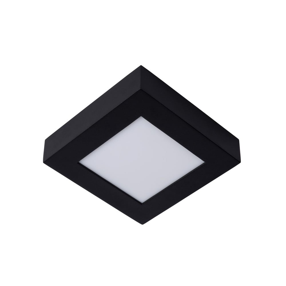 Lucide Brice-Led vierkante LED plafonnière zwart IP44 dimbaar