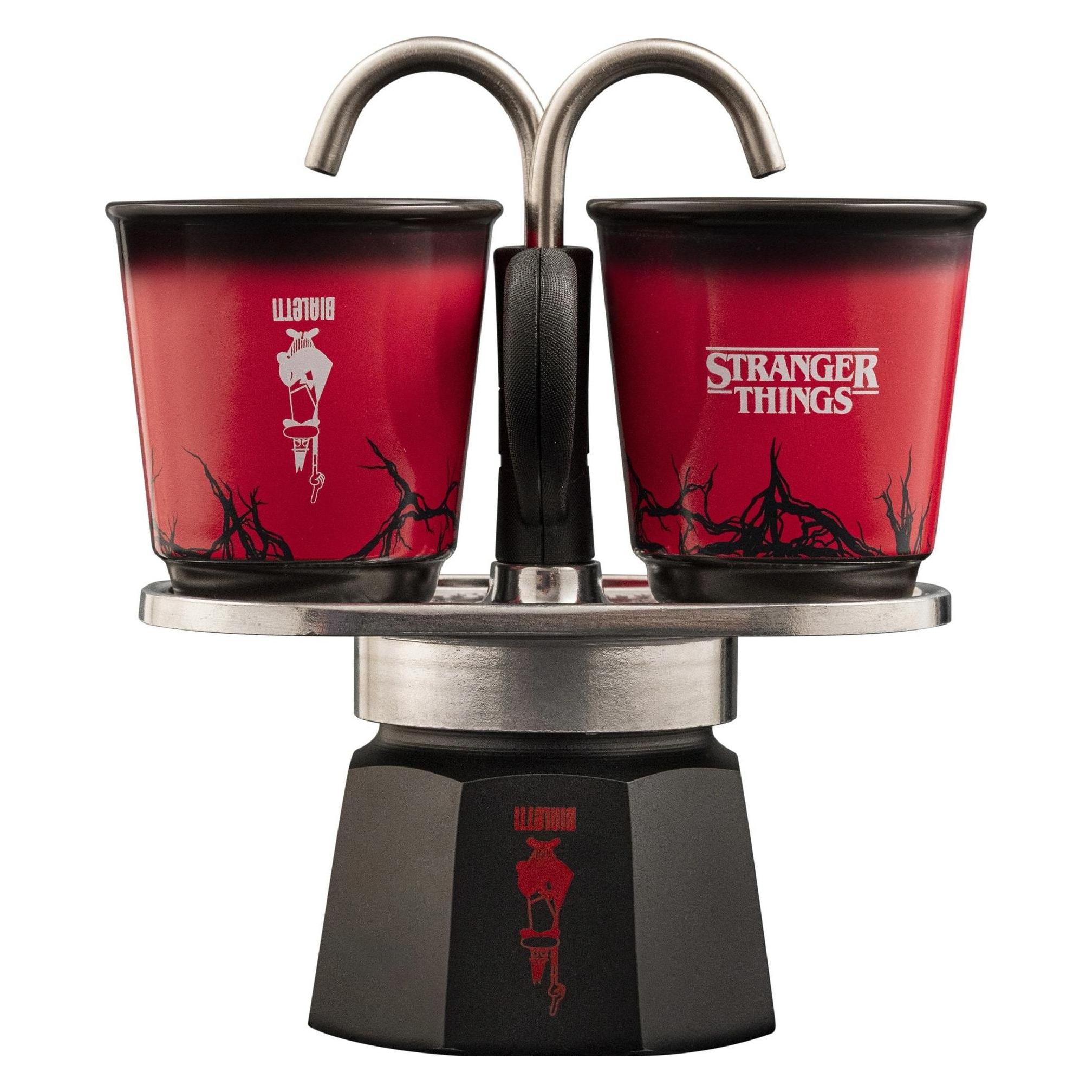 Bialetti Espressokanne Stranger Things, mit 2 Espressotassen (2 Tassen) (0005408)