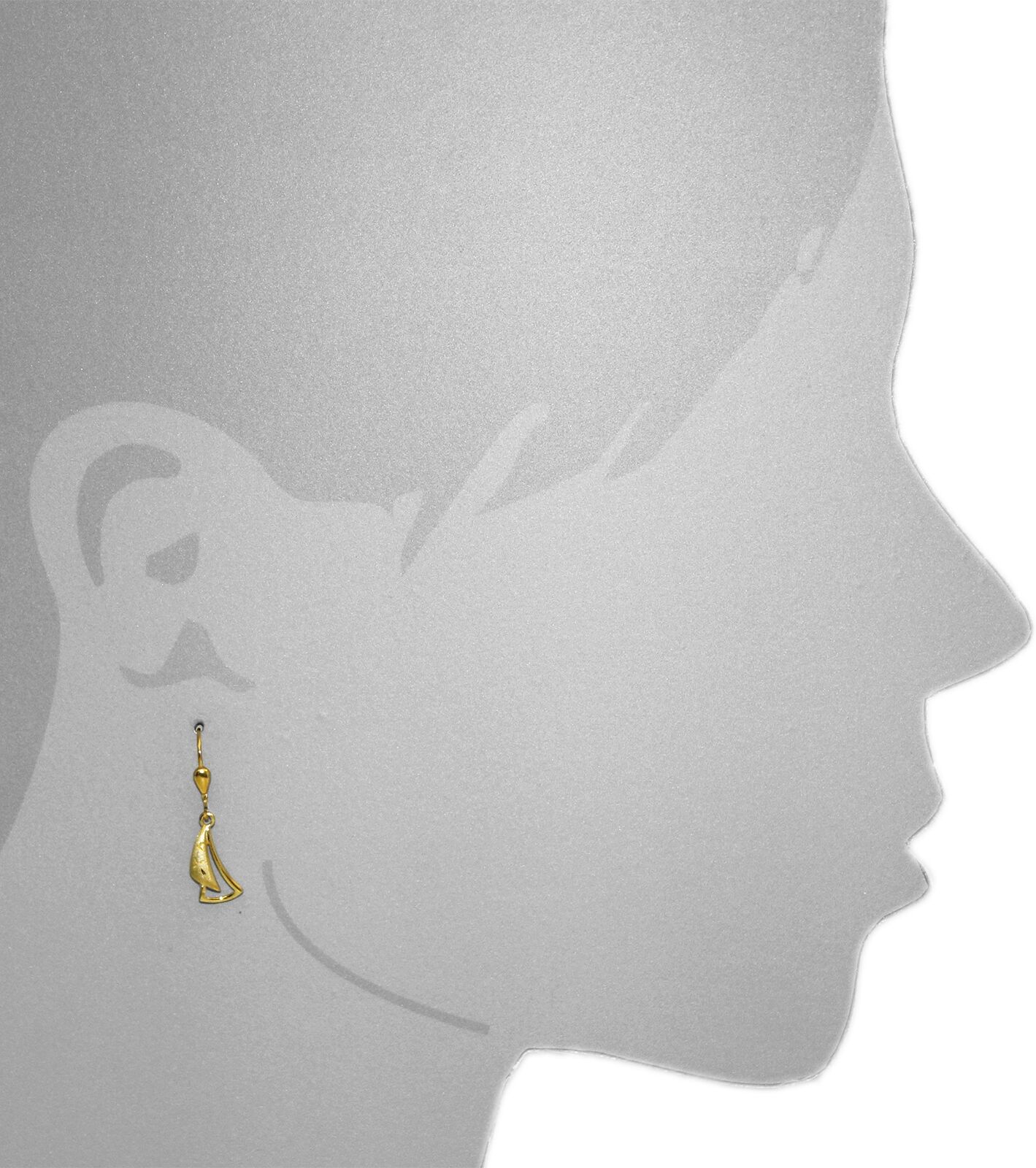 Paar Ohrhänger OSTSEE-SCHMUCK "Ostsee-Schmuck Ohrhänger Marika Ohrhänger Marika", gelb (weiß, neutral), Ohrringe, Damen, 29x8mm, Gelbgold 333, Paar Ohrhänger