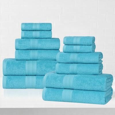 Superior Eco-Friendly Sustainable Cotton 12-Piece Bathroom Towel Set
