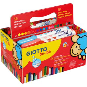 GIOTTO-Fila Filzstifte be-bè Schoolpack, 474500, Strichbreite 5mm, auswaschbar, 36 Stück
