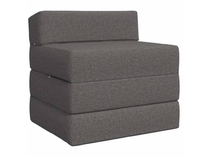 Todiikf 2-in-1 Schlafsofa Faltbar Hellgrau 70x60x63 cm Faltmatratze Umwandlung von Sesselsitz zu Klappmatratze, ideal für kleine Räume im Gästezimmer oder Schlafzimmer, pflegeleicht.