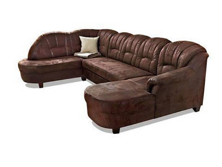 Wohnlandschaft HOME AFFAIRE Budapest, viel Platz, Breite 288cm, zeitlos und elegant, U-Form , braun, B:288cm H:84cm T:80cm, Sofas, Wohnlandschaft, wahlweise mit Bettfunktion