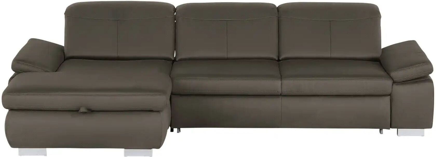 Lounge Collection Ecksofa aus Mikrofaser Kathrin ¦ braun ¦ Maße (cm): B: 309 H: