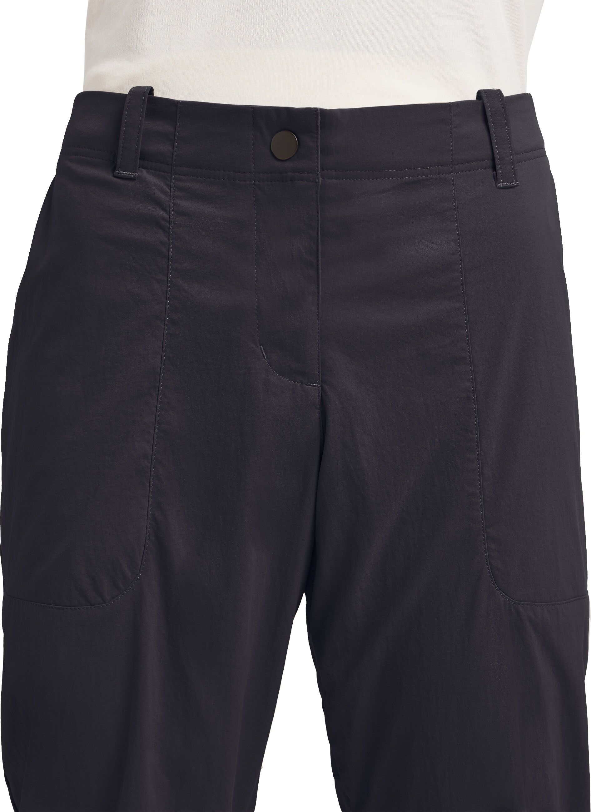 Outdoorhose JACK WOLFSKIN "DESERT PANTS W", Damen, Gr. 42, Normalgrössen, blau (schwarz, navy), Oberstoff: 95% POLYAMID, 5% ELASTHAN. Futter 1:00% POLYESTER, Hosen Outdoorhose schwarz, navy 42, Normalgrössen