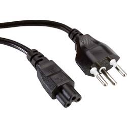 ROLINE CH-Netzkabel T12 auf C5, 3pol., schwarz, 1,8 m 19.07.2097