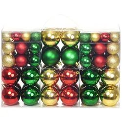 vidaXL Weihnachtskugeln 100 Stk. Rot/Golden/Grün