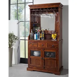 Bar Akazie 97x52x193 nougat lackiert OXFORD #443