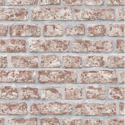 Vliestapete WOW "Steine", rot, B:0,52m L:10m, Vlies, Tapeten, Rot - 10m x 52cm