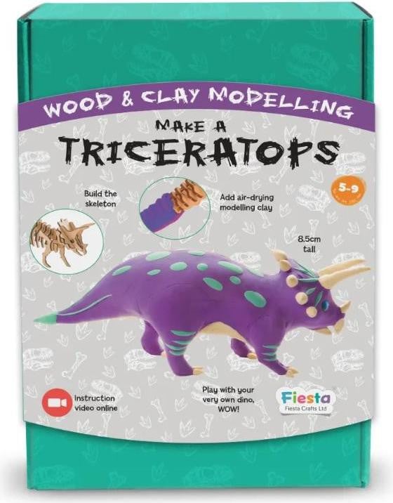 Fiesta Crafts Knutselset Dinosaurus Triceratops Educatief Speelgoed van Karton