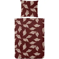 Bettwäsche LORI Mako-Satin (BL 135x200 cm) - rot - BL 135x200 cm