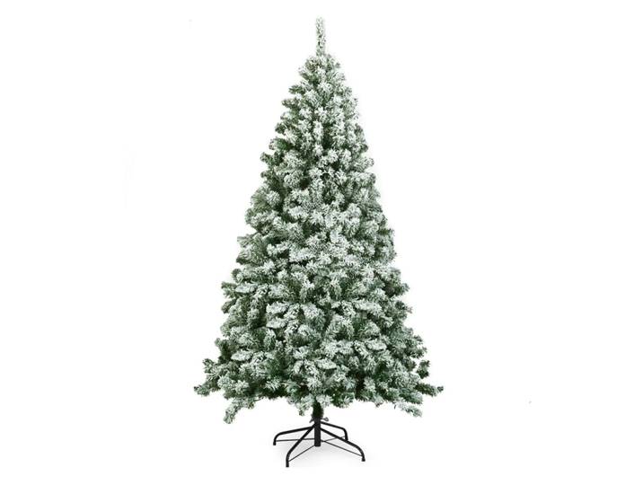Sapin de noël artificiel flocage de neige mince 1346 branches 230cm