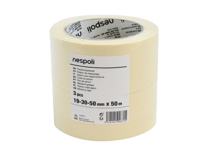 Nespoli Flachkreppband Turm Klebepapier 50 m 3 Stück