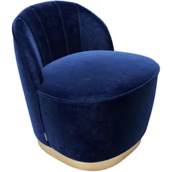 PLAYBOY Cocktailsessel Stella Samtbezug Blau