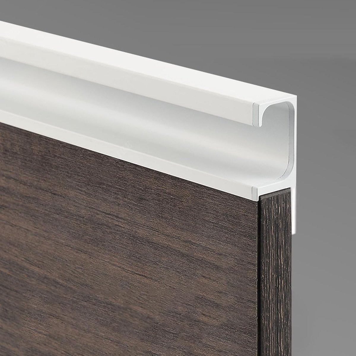 Wit Aluminium G-Type Keuken Handgreep met Verborgen Design - 900 mm Lengte